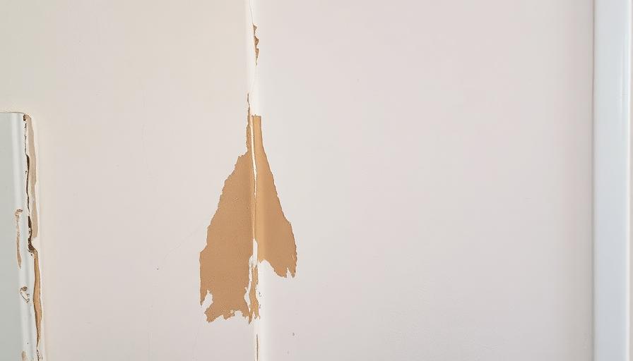 Angle de mur avec traces d'humidité et moisissures