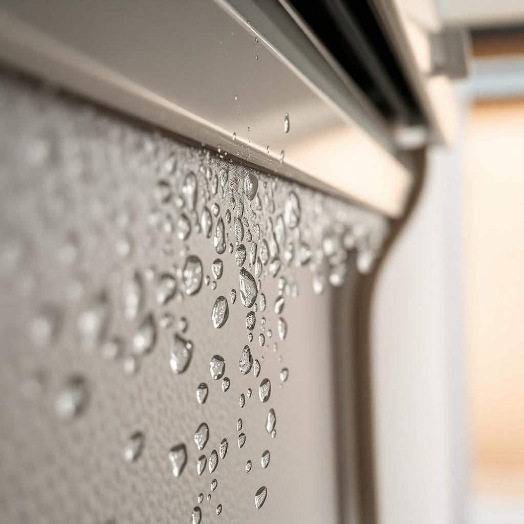 Condensation sur une paroi froide près d'un climatiseur en PACA