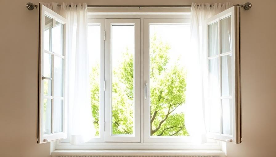 Fenêtre ouverte laissant entrer l'air frais dans une maison