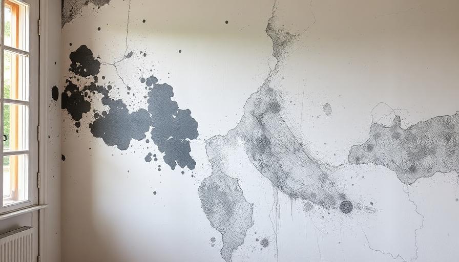 Mur intérieur avec moisissures visibles dans un logement