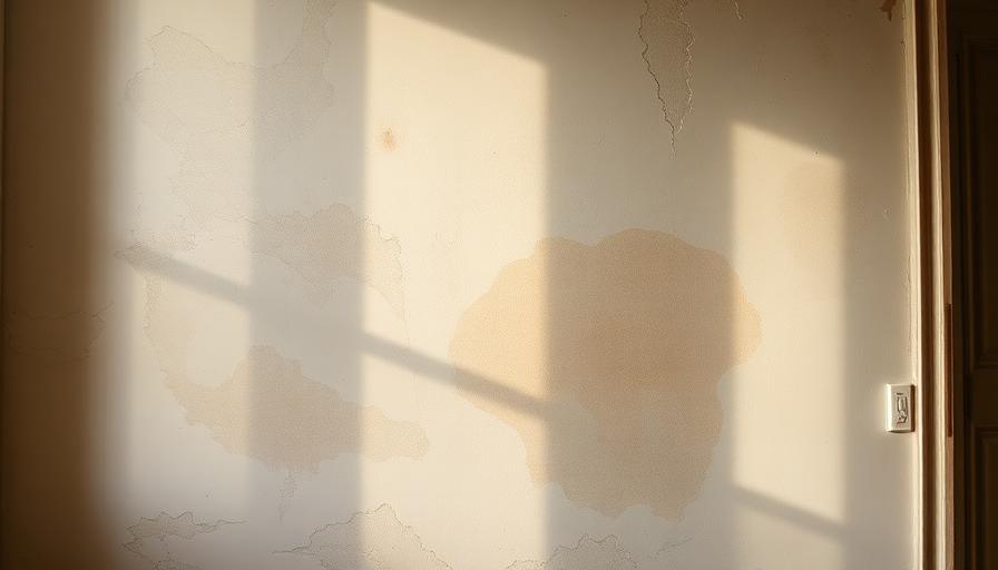 Mur intérieur avec traces d'humidité dans un logement