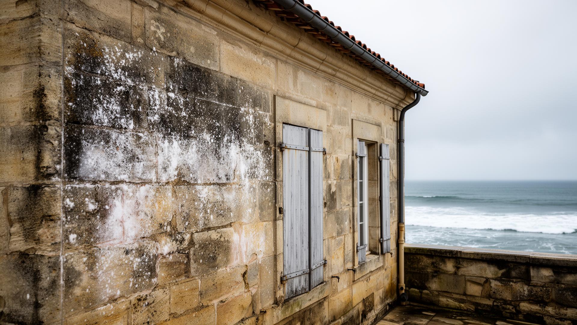 Maison en pierre de Nouvelle-Aquitaine avec vue sur l'océan Atlantique
