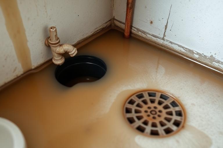 Refoulement d'eaux usées par un siphon de sol dans un sous-sol